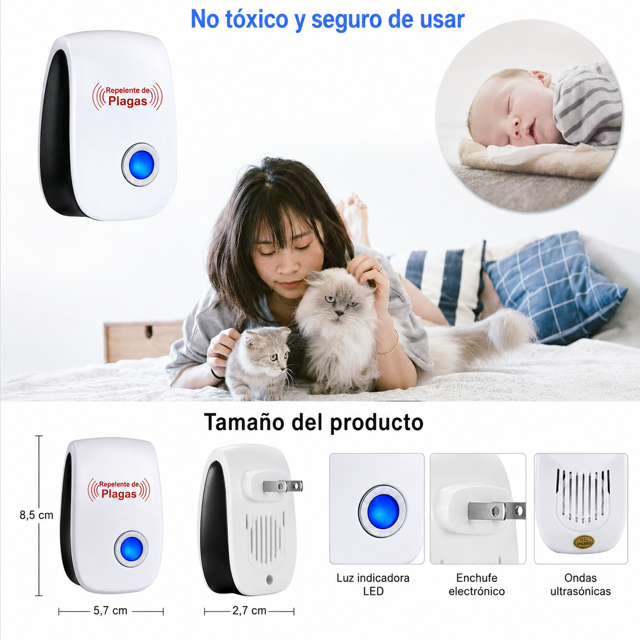 REPELENTE ULTRASÓNICO PARA PLAGAS