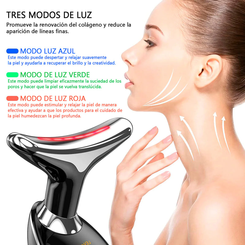 MASAJEADOR FACIAL CON LUCES LED