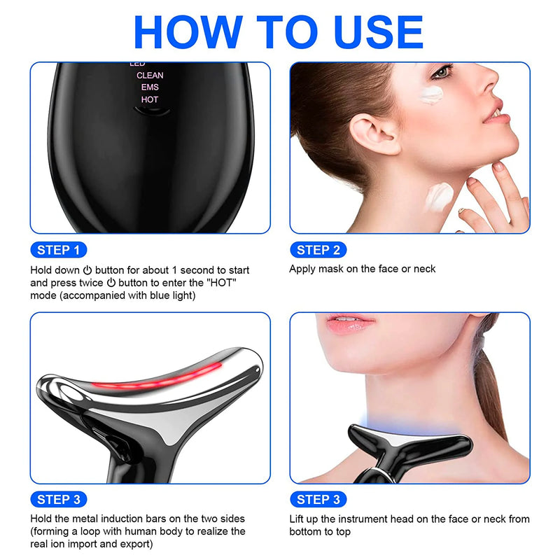 MASAJEADOR FACIAL CON LUCES LED