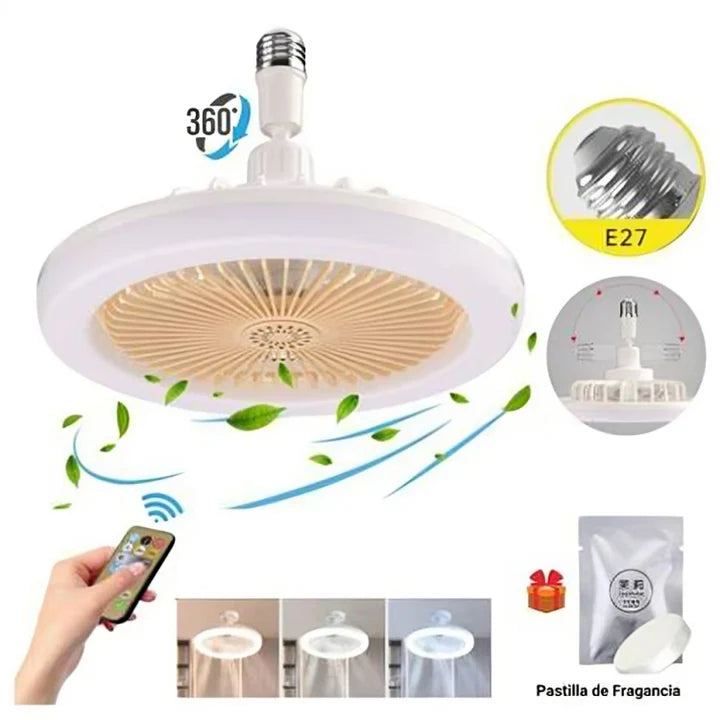 FOCO LED 3 EN 1 ( foco, ventilador, aromatizador)