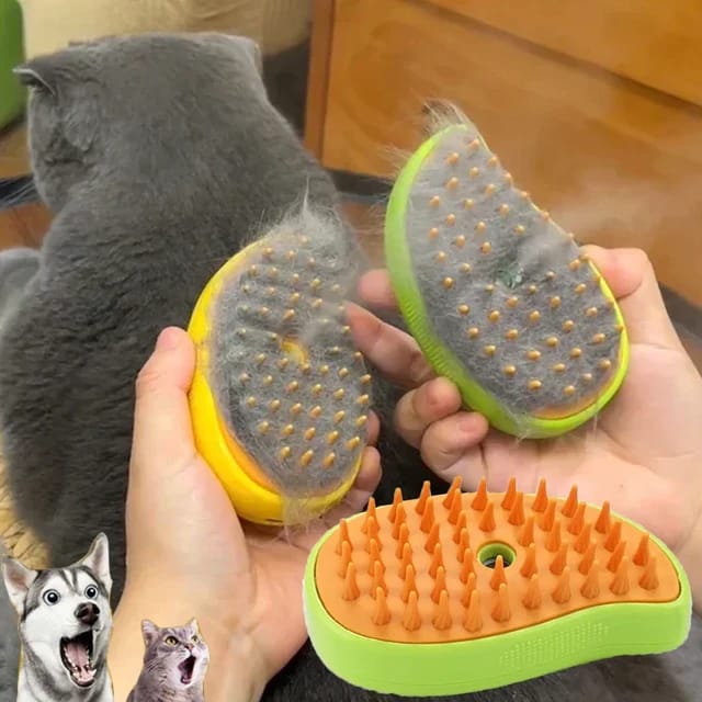 Cepillo De Vapor Para Gatos y Perros 3 En 1