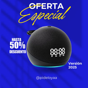 PARLANTE INTELIGENTE CON APP ALEXA Y RELOJ DIGITAL - VERSIÓN 2025