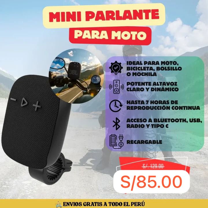 PARLANTE BLUETOOH PARA BICILETA Y MOTO