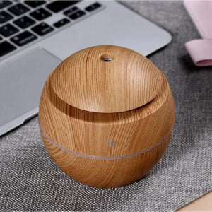 Humidificador de aire de grano de madera Beige