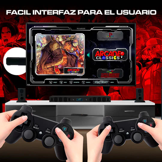 Consola Retro Stick X2 35000 Juegos Mandos Recargables