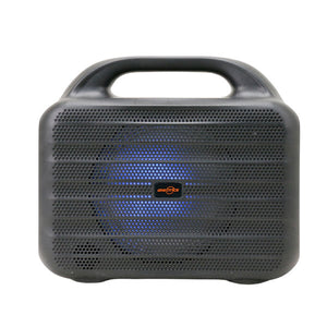 Bocina Bluetooth con radio FM, linterna, panel solar y un foco